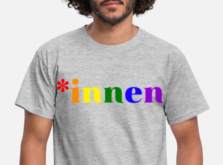 T-Shirt mit dem Aufdruck "*innen"